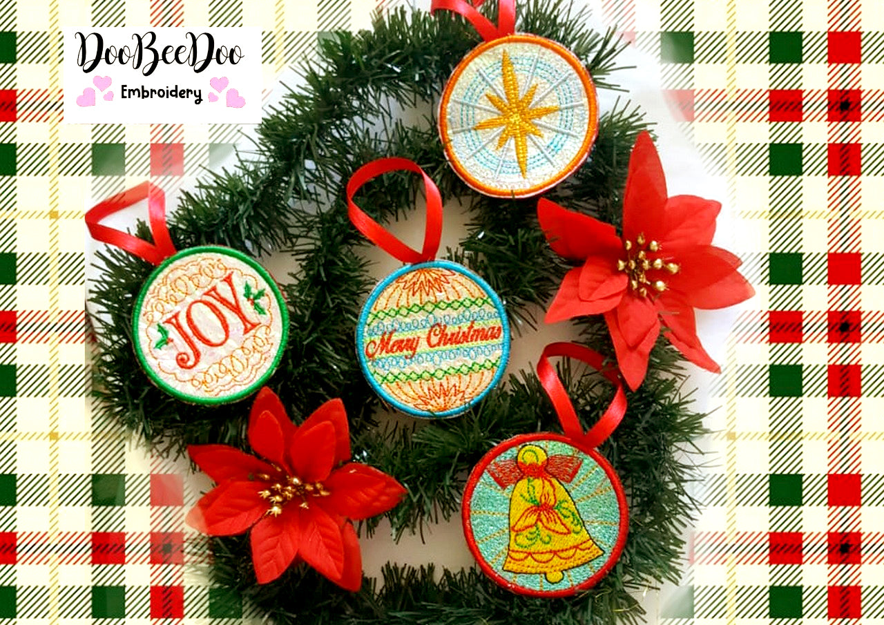 Christmas Ornaments - ITH Project - Machine Embroidery Design