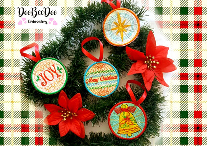 Christmas Ornaments - ITH Project - Machine Embroidery Design