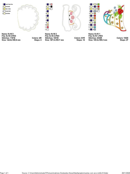 Mystical Santa Claus Door Ornament - ITH Project - Machine Embroidery Design