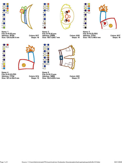 Scarecrow Ornament - ITH Project - Machine Embroidery Design