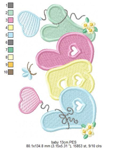 Baby Word - Fill Stitch - Machine Embroidery Design