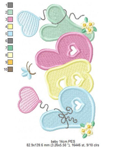 Baby Word - Fill Stitch - Machine Embroidery Design