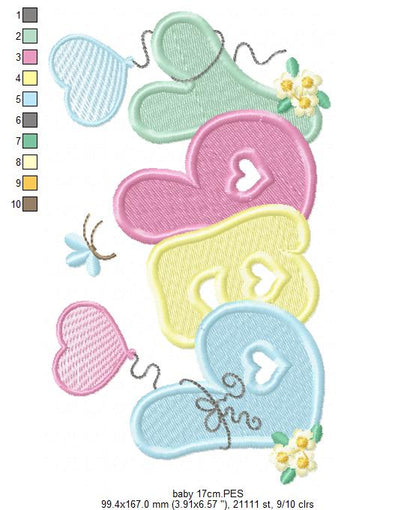 Baby Word - Fill Stitch - Machine Embroidery Design