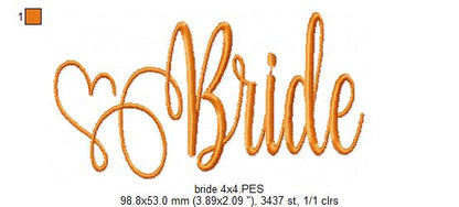 Bride Word - Fill Stitch