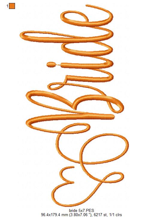 Bride Word - Fill Stitch
