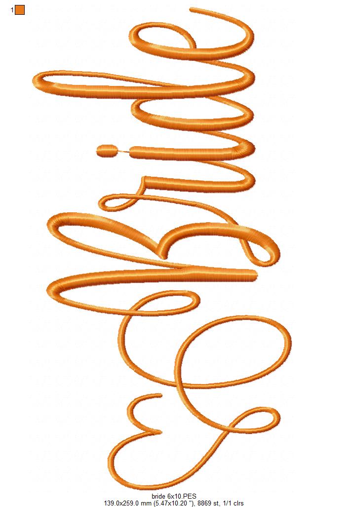 Bride Word - Fill Stitch