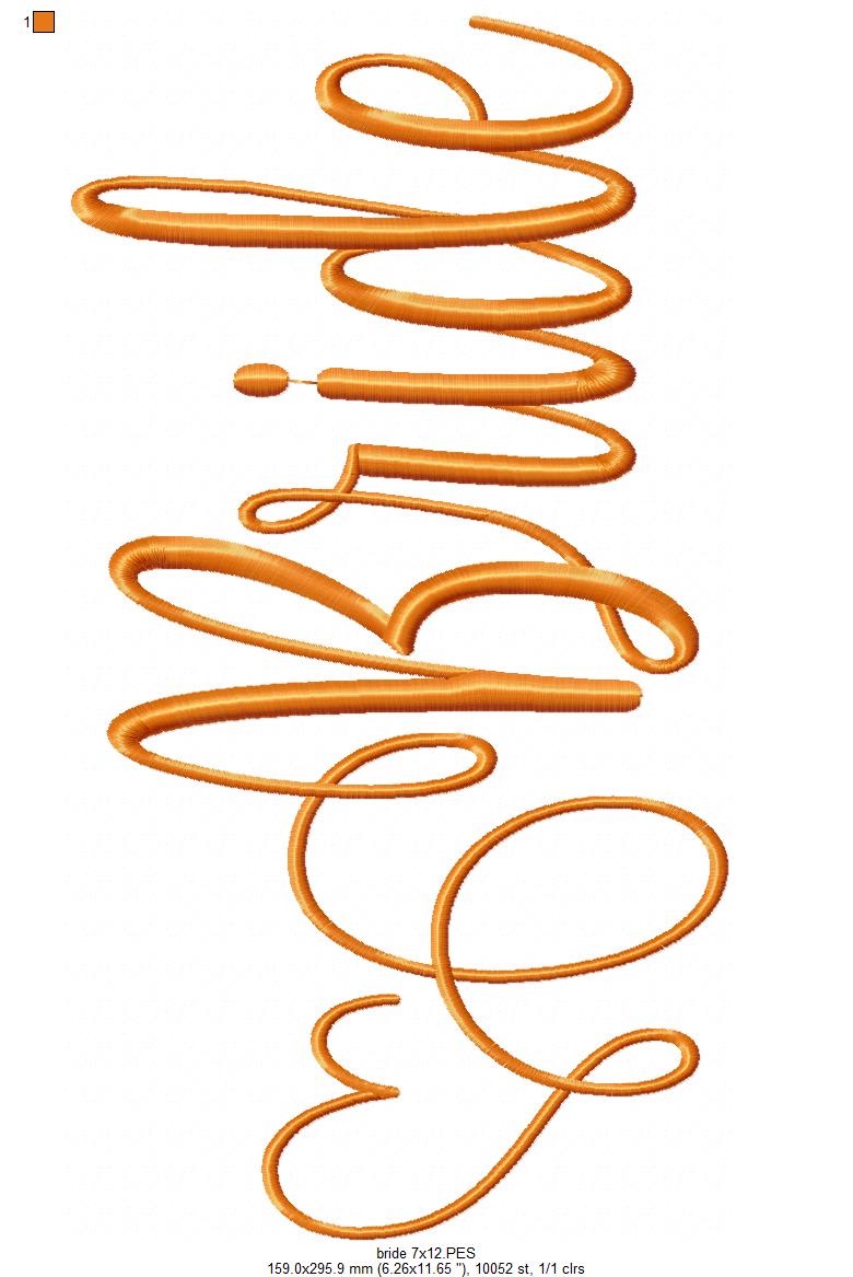 Bride Word - Fill Stitch