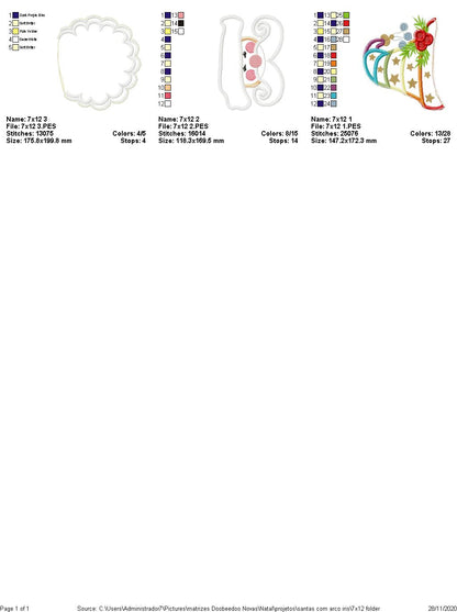 Mystical Santa Claus Door Ornament - ITH Project - Machine Embroidery Design