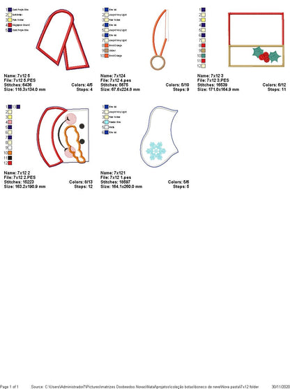 Snowman Christmas Door Ornament - ITH Project - Machine Embroidery Design