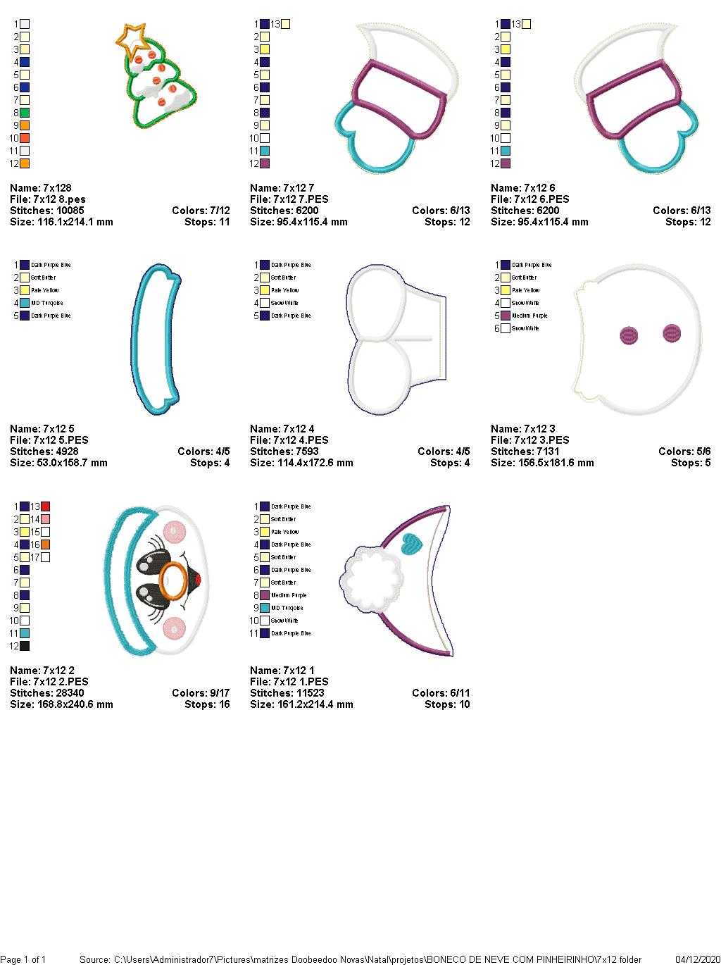 Christmas Snowman Vase Ornament - ITH Project - Machine Embroidery Design