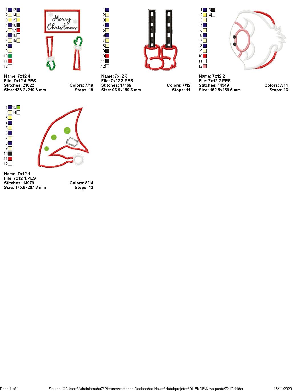 Gnome Merry Christmas Ornament - ITH Project - Machine Embroidery Design