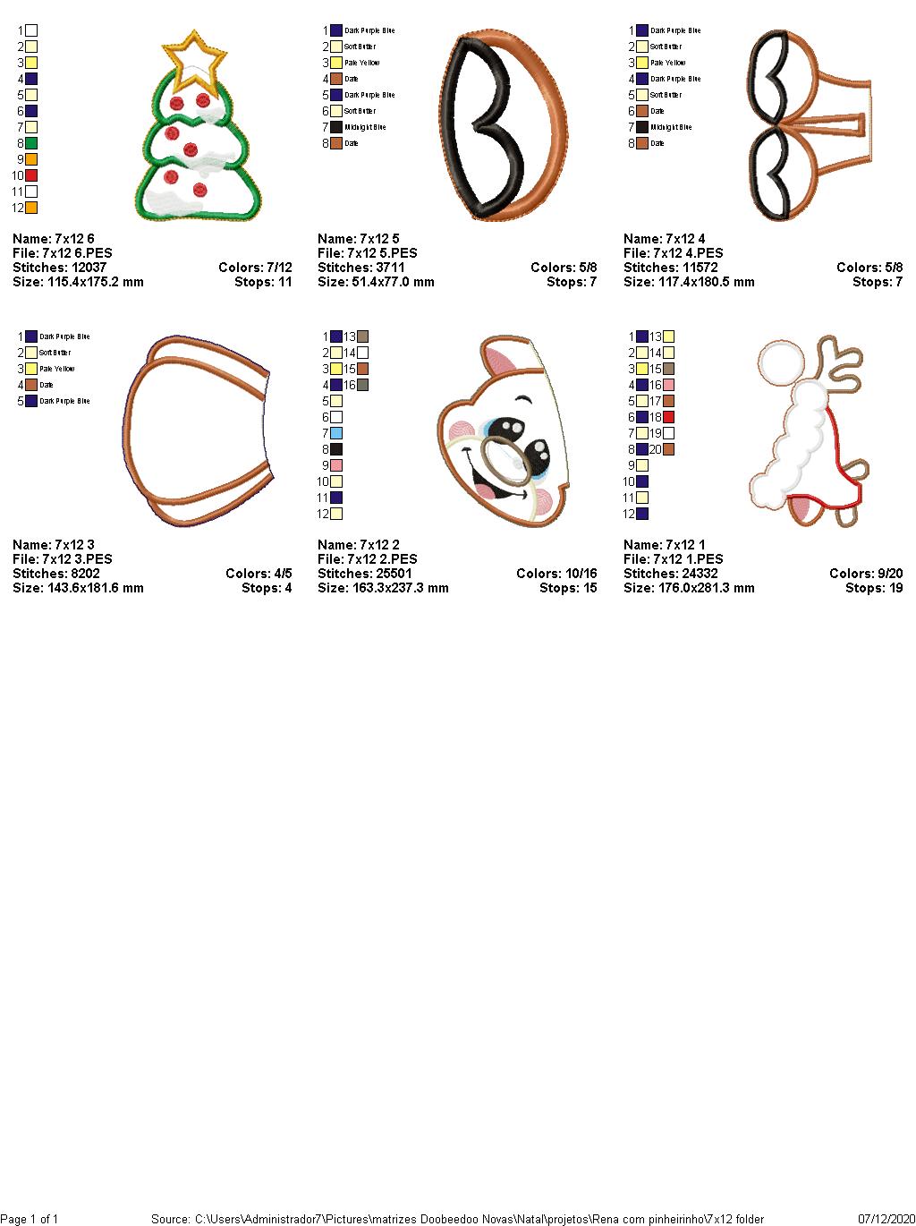 Christmas Characters Vase Ornaments - ITH Project - Machine Embroidery Design