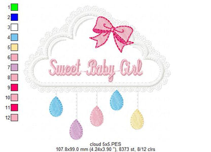Sweet Baby Girl - Applique Embroidery