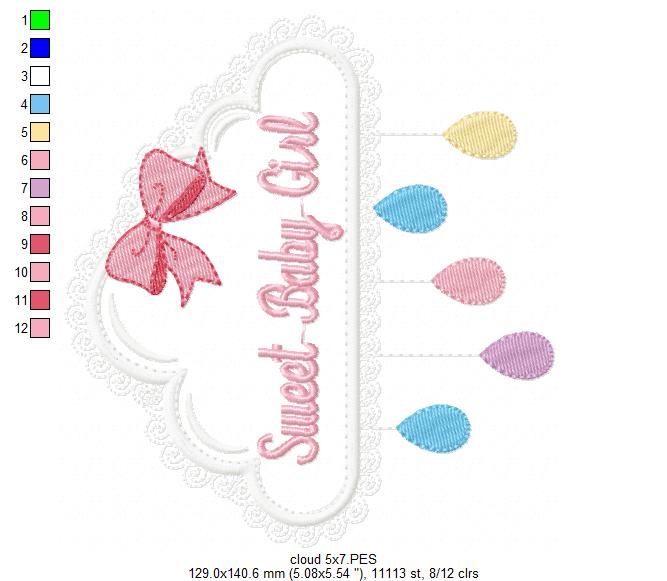 Sweet Baby Girl - Applique Embroidery