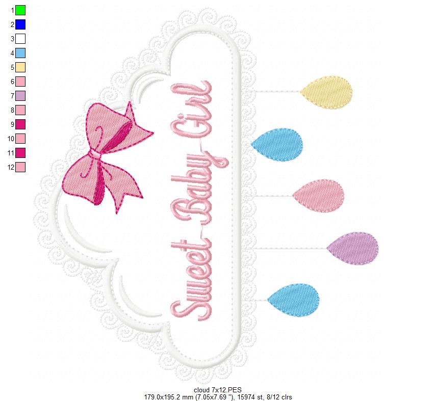 Sweet Baby Girl - Applique Embroidery