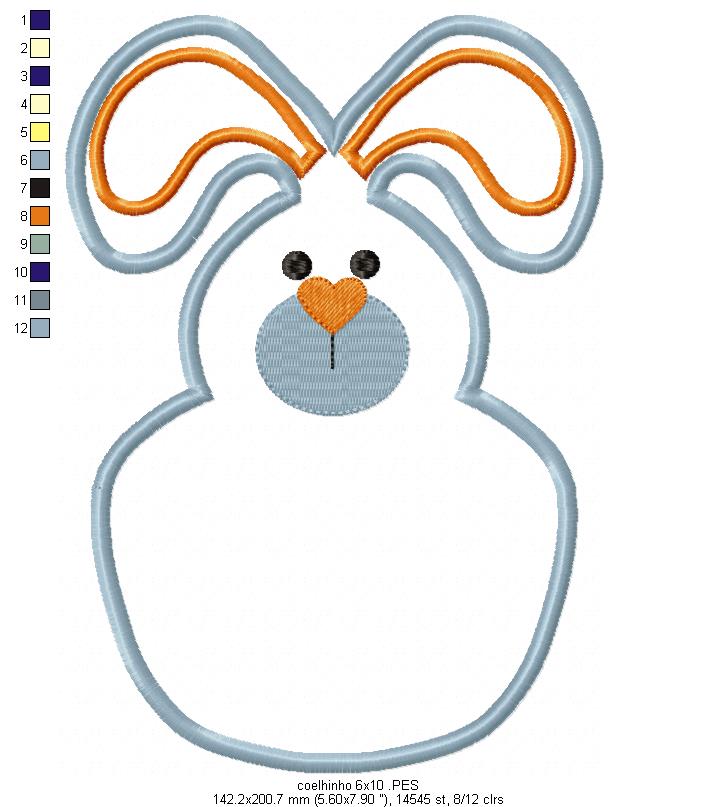 Candy Easter Bunny Bag - ITH Project - Machine Embroidery Design