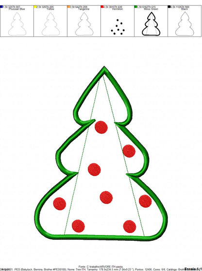 Christmas Tree 3D - ITH Project - Machine Embroidery Design