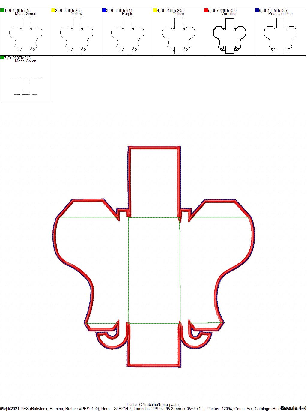 Christmas Sleigh Basket for Candies - ITH Project - Machine Embroidery Design
