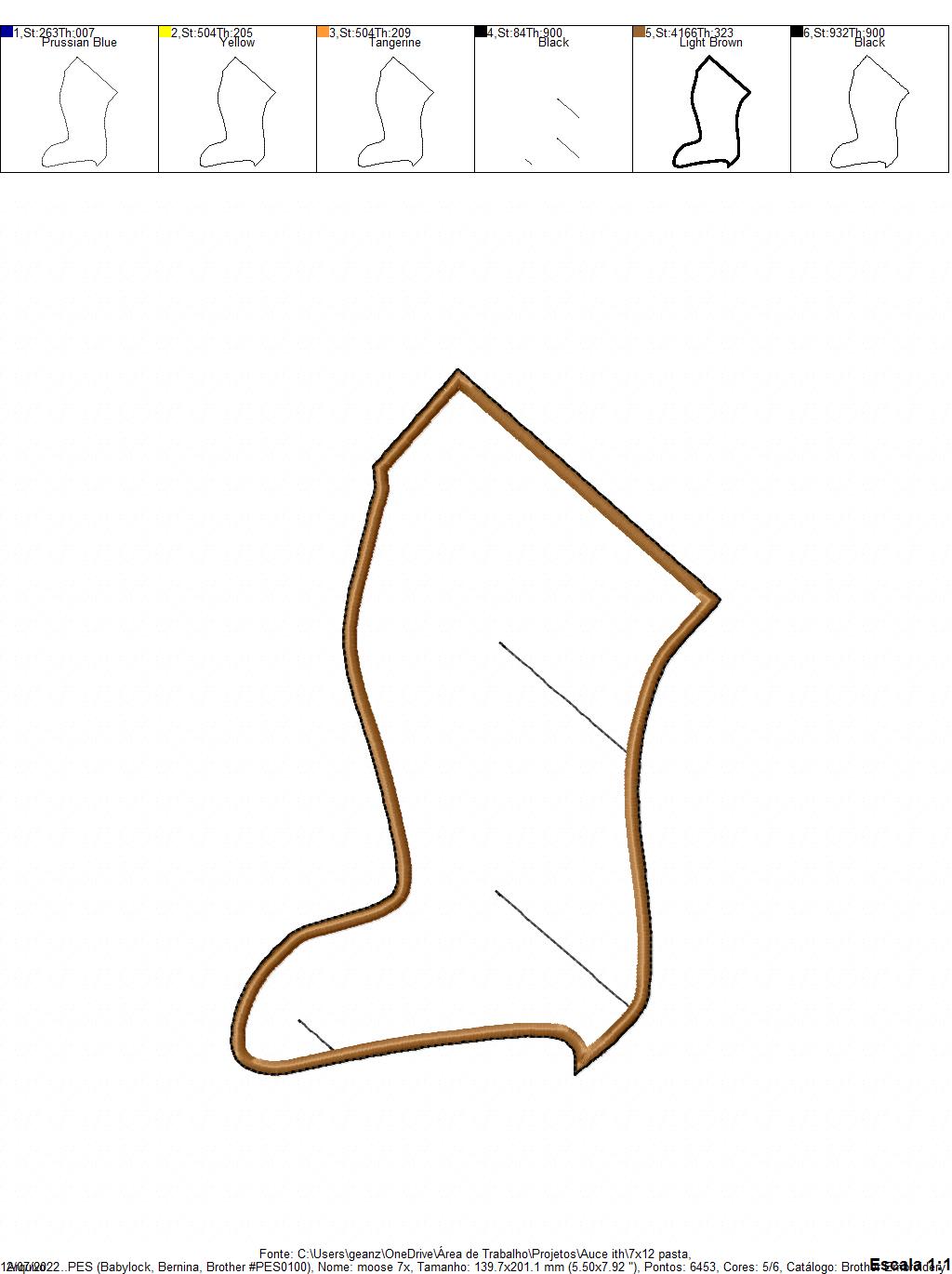 Deer Head 3D - ITH Project - Machine Embroidery Design