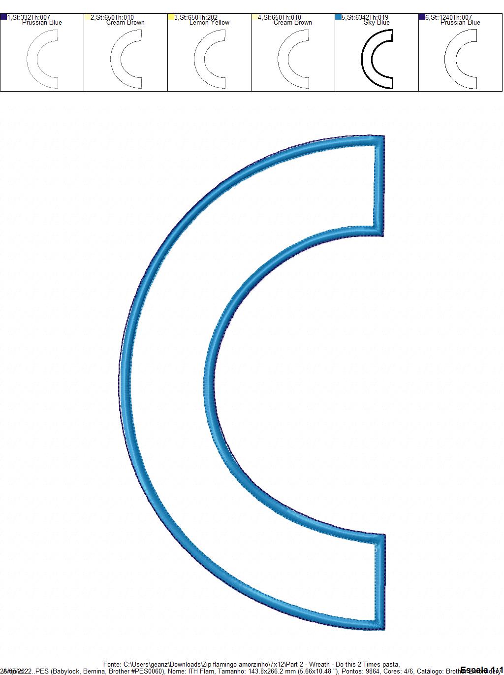 Flamingo Wreath - ITH Project - Machine Embroidery Design