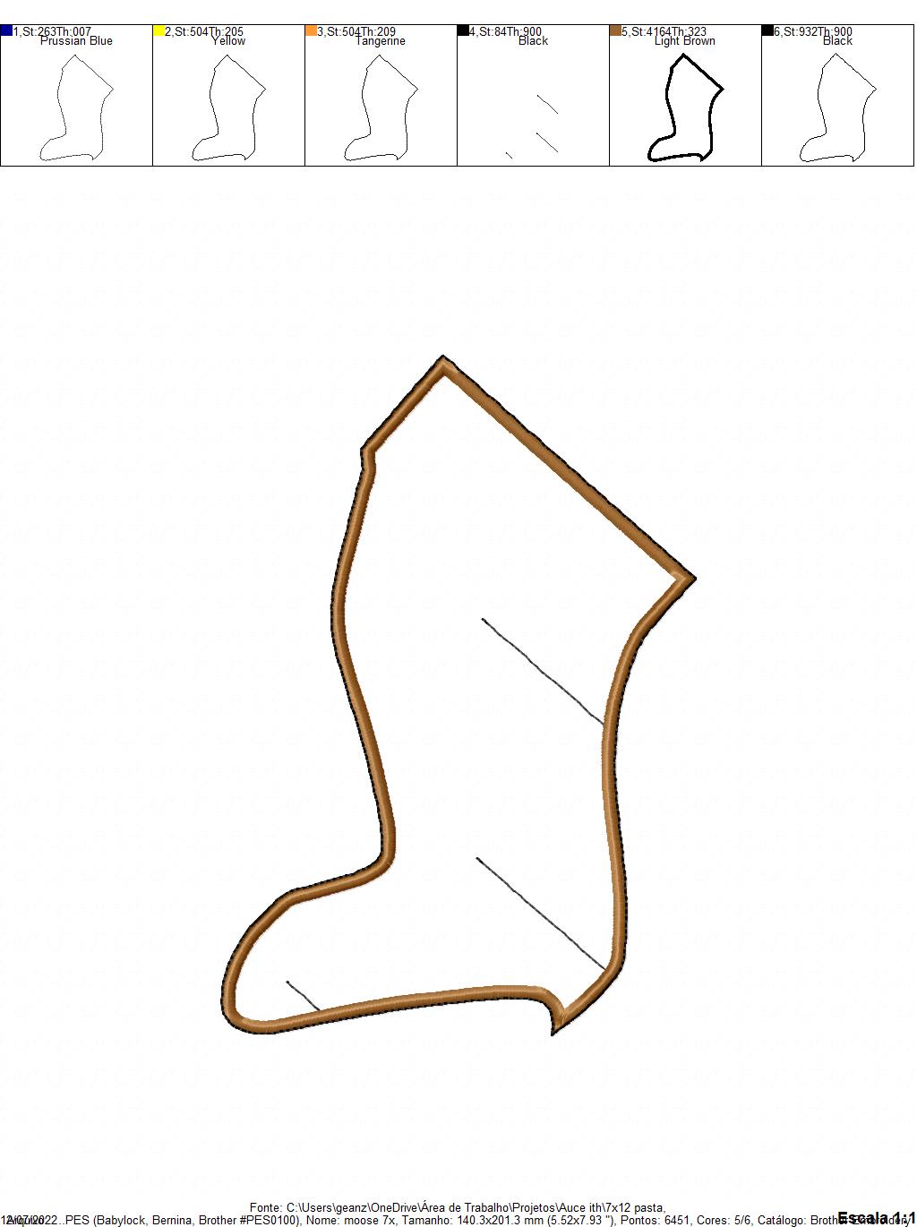 Deer Head 3D - ITH Project - Machine Embroidery Design