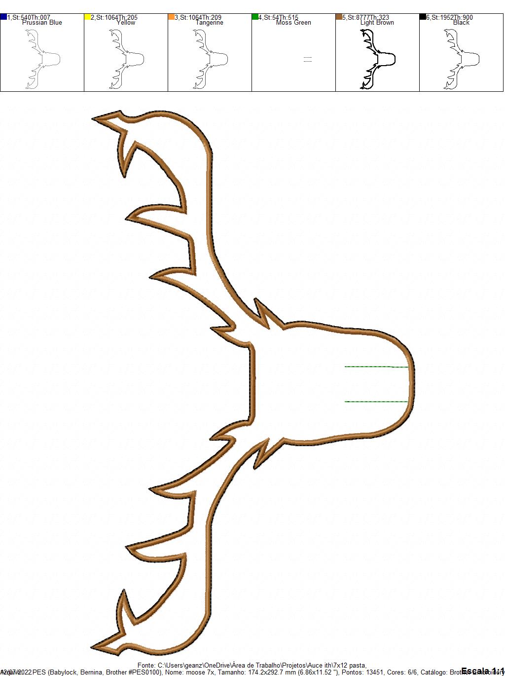 Deer Head 3D - ITH Project - Machine Embroidery Design