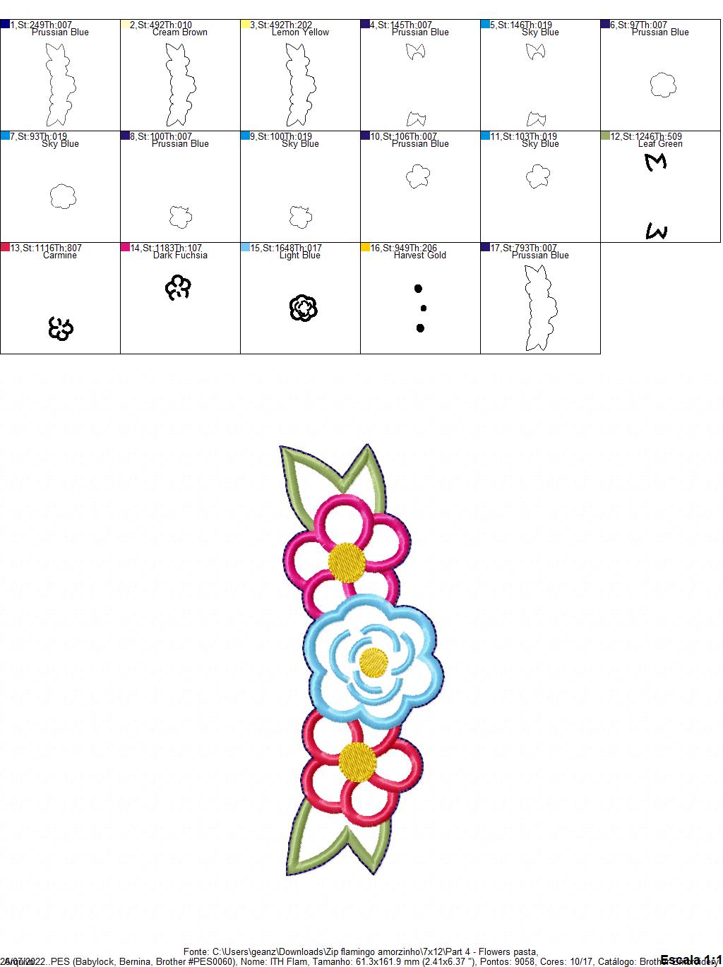 Flamingo Wreath - ITH Project - Machine Embroidery Design