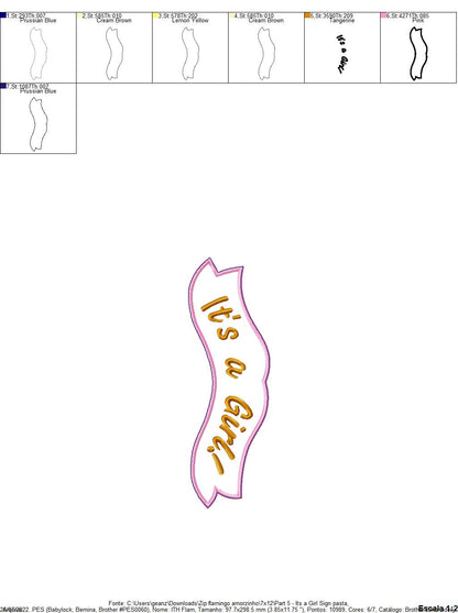 Flamingo Wreath - ITH Project - Machine Embroidery Design