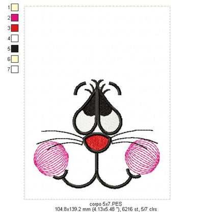 Easter Bunny Bag Orange - ITH Project - Machine Embroidery Design