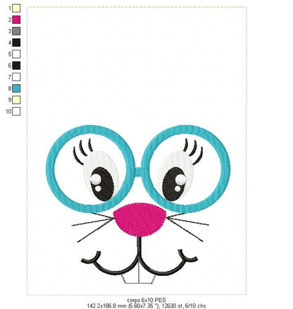 Easter Bunny Bag Lilac - ITH Project - Machine Embroidery Design