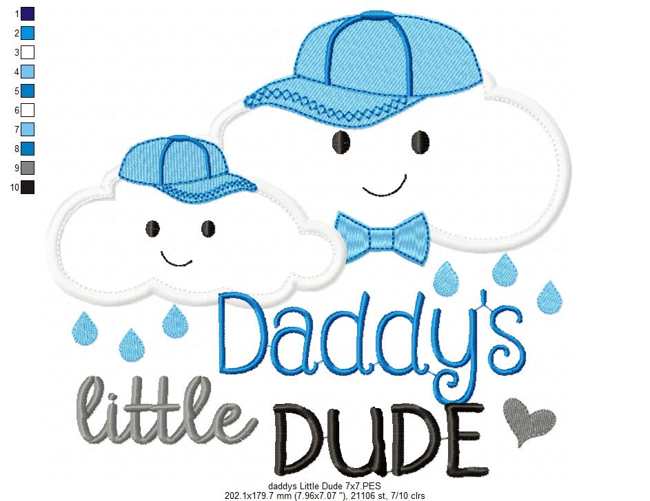 Cloud Daddy's Little Dude - Applique