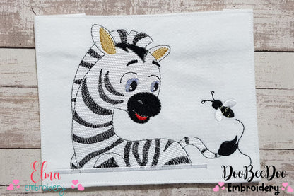 Split Zebra Boy - Fill Stitch