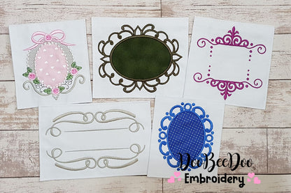 Set of 50 amazing Frames - Applique & Fill Stitch - Many Sizes