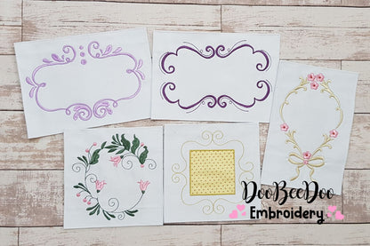 Set of 50 amazing Frames - Applique & Fill Stitch - Many Sizes