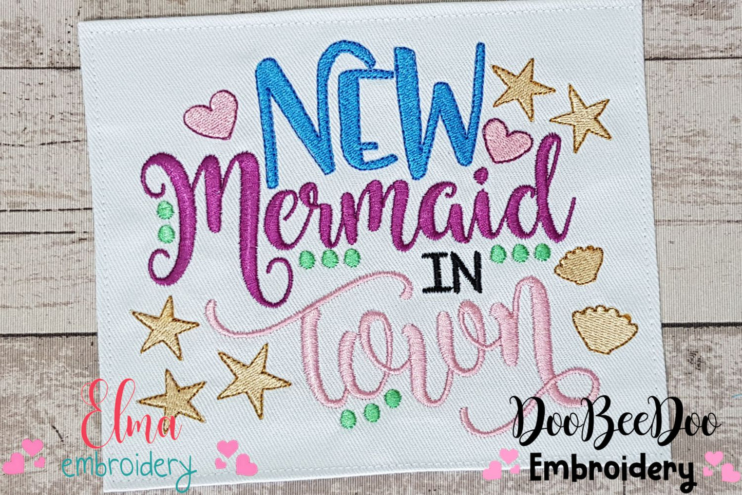New Mermaid in Town - Fill Stitch Embroidery