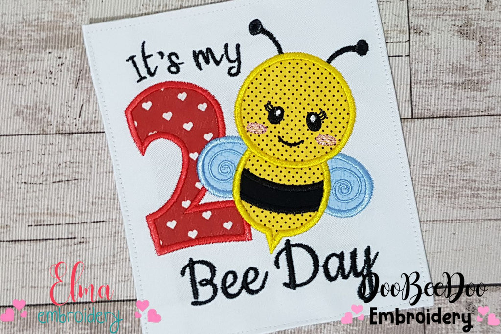 It's my Bee Day Number Two - Bumble Bee - Applique