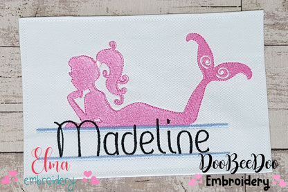 Split Mermaid - Fill Stitch - Machine Embroidery Design