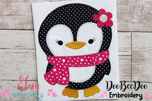Penguin Girl - Zig Zag Applique