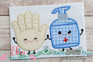 Hand and Sanitizer Boy - Applique