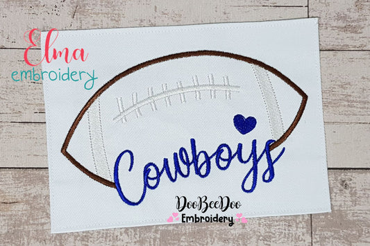 Football Cowboys Ball - Fill Stitch