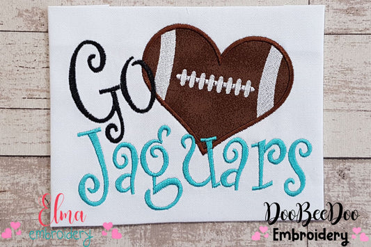Football Go Jaguars - Applique