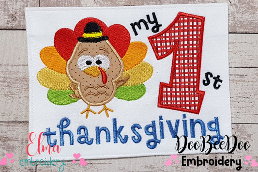 My 1st Thanksgiving Turkey Boy - Applique