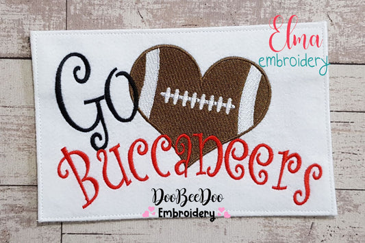 Football Go Buccaneers - Fill Stitch