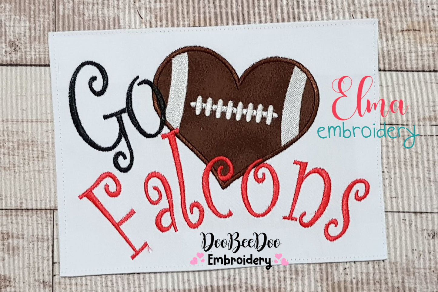 Football Go Falcons - Applique