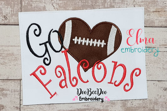 Football Go Falcons - Applique