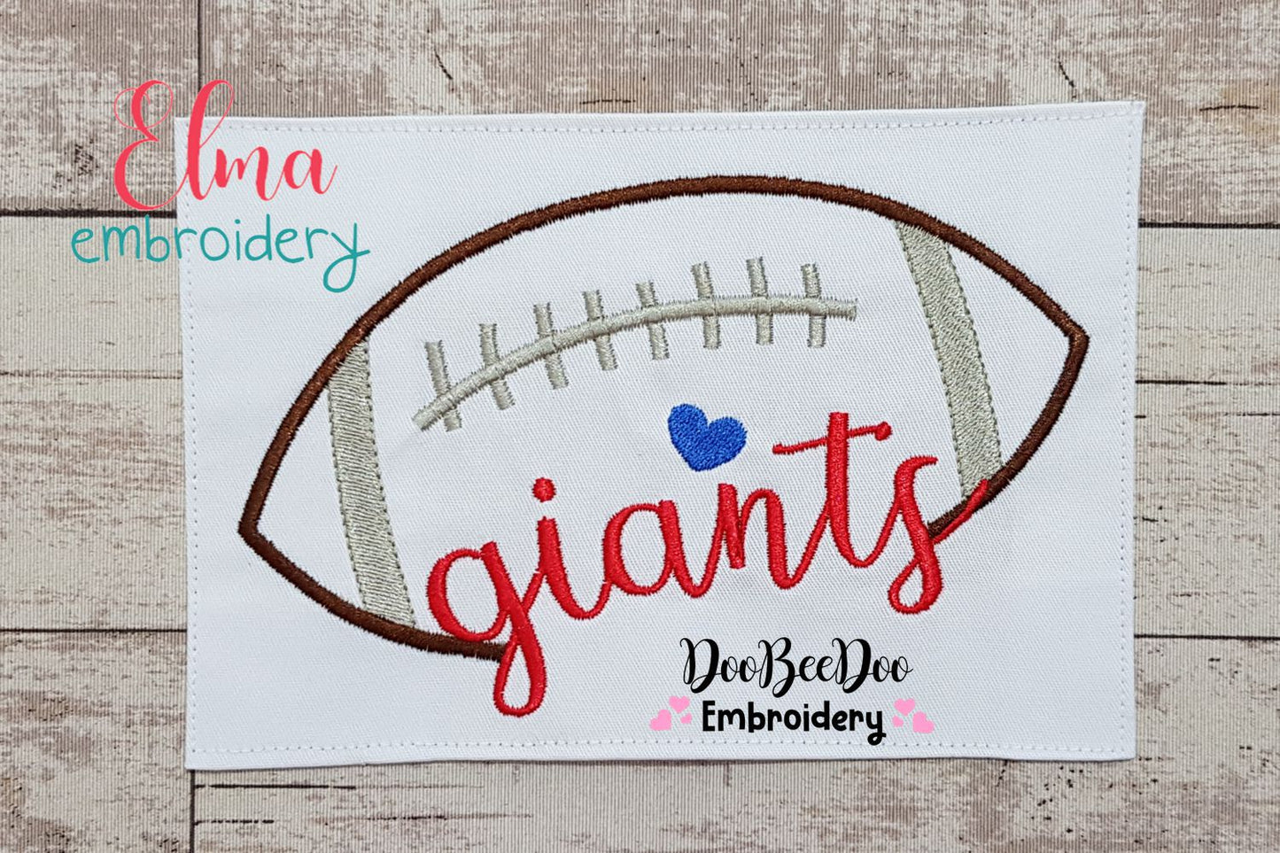 Football Giants Ball - Fill Stitch