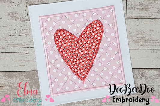 Heart and Frame - ZigZag Applique