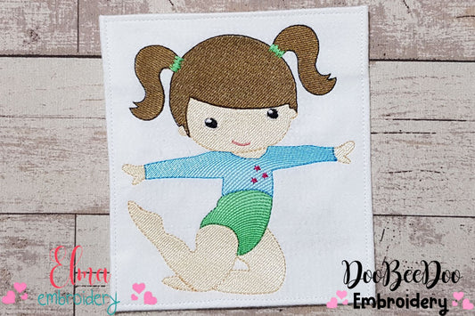 Gymnast Girl - Fill Stitch Machine Embroidery Design