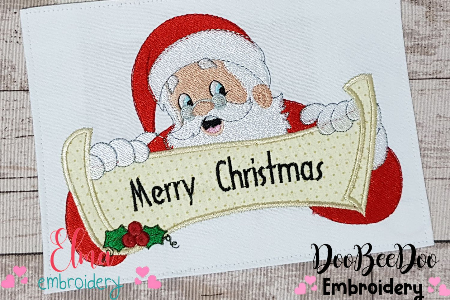 Santa Claus Merry Christmas - Applique