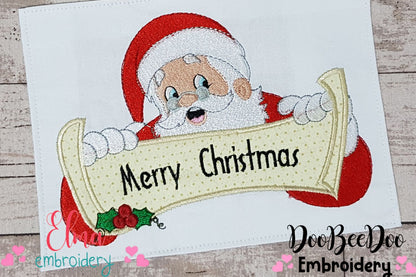 Santa Claus Merry Christmas - Applique